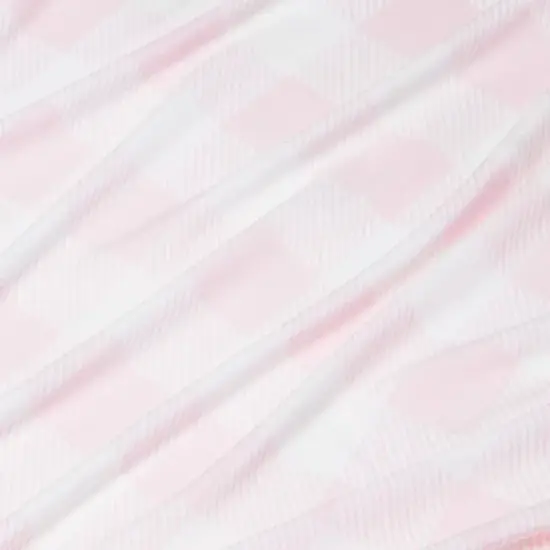Polyester Rayon Jersey Fitted Crib Sheet - Cloud Island&trade; Pink Gingham image {3}