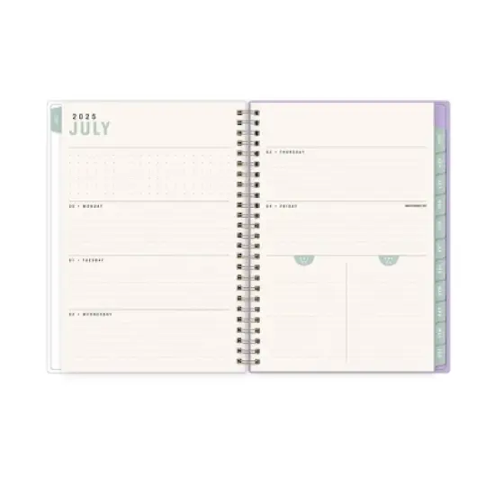 Blue Sky Brook Gossen Planner Notes 5.875"x8.625" Weekly/Monthly Wirebound 12 Month Purple Striped Undated image {4}