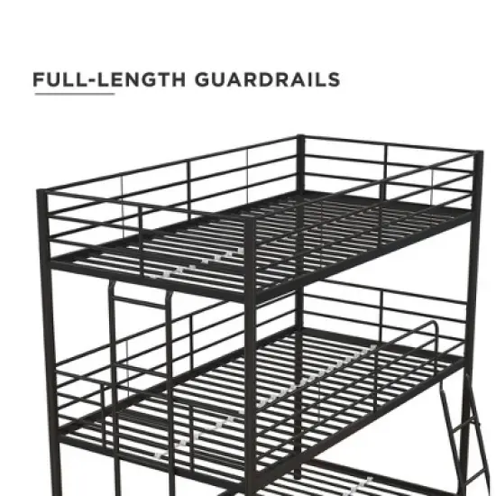 Triple Twin Zeke Metal Bunk Bed - Room & Joy image {4}