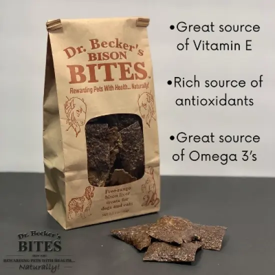 Dr. Becker's Bites - Bison Dog Treats 5 OZ image {3}