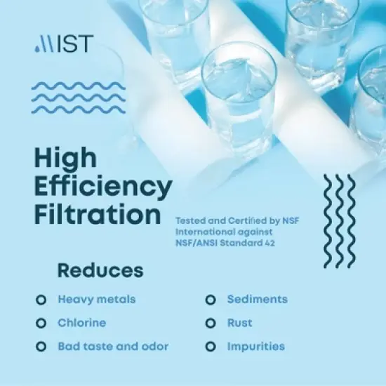 Mist Faucet Filtration System in Stainless Steel with Activated Carbon Fiber - 300gal image {3}