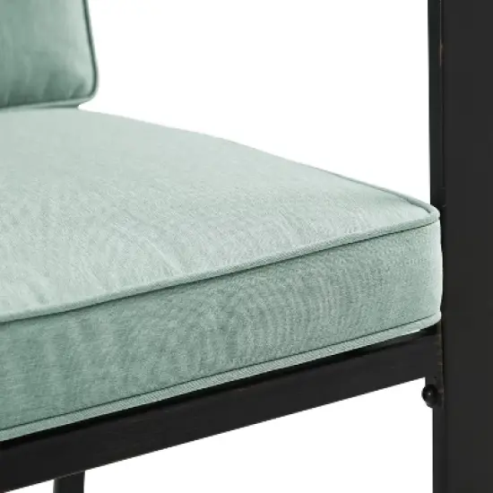 5pc Kaplan Outdoor Steel Round Dining Set Mist/Bronze - Crosley image {9}