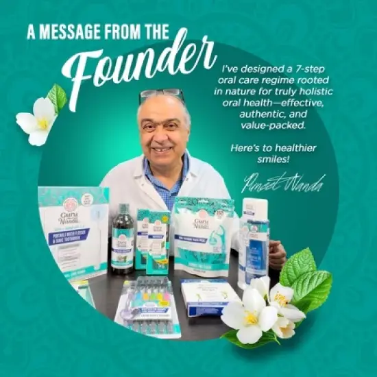 GuruNanda 7-Step Regimen 2.0 for Healthy Teeth Gums Toothcare Set - 9ct image {7}