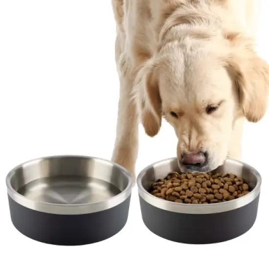 Set of 2 Dog Bowls 64oz Food and Water Bowls for Medium to Large Dogs Cats image {7}