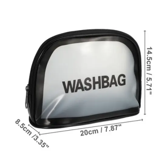 Unique Bargains Portable Semicircle Wash Makeup Bag 1 Pc image {1}