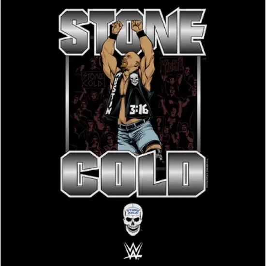 Junior's WWE Stone Cold Steve Austin Silver Logo T-Shirt image {1}