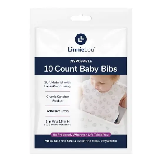 LinnieLou Disposable Baby Bibs - 10ct image {4}