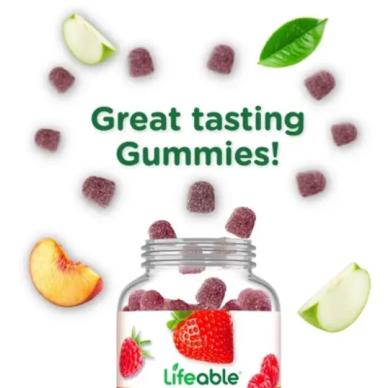 Lifeable - Sugar Free - Sambucus Elderberry + Vitamin C and Zinc - Adults -  60 Gummies image {3}