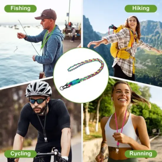 Unique Bargains Braided Soft Keychain ID Badges Lanyard with Metal Ring image {4}