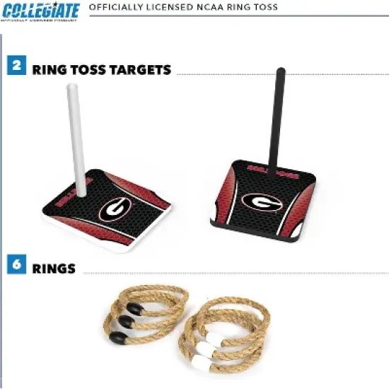 NCAA Georgia Bulldogs Solid Wood Quoits Toss Game image {1}