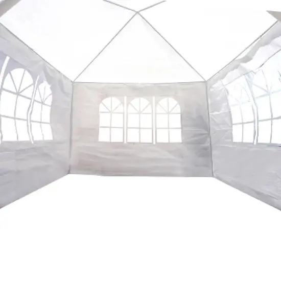 10'x10' Party Tent Commercial Gazebo Tent With 4 Removable Wall Window Zipper Door Portable Canopy Tent For Outdoor Event Wedding Party Bench image {3}