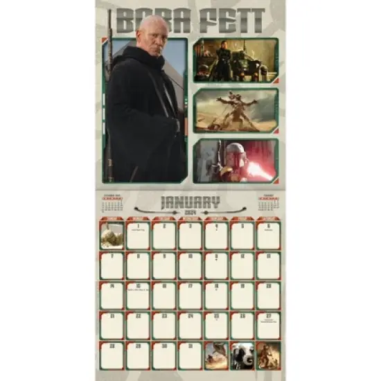 Trends International Inc. 2023-24 Wall Calendar 12"x12" Star Wars: The Book of Boba Fett image {1}