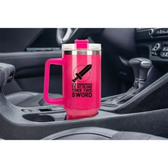 100 North The Princess Is In Another Castle Toad Video Game Wrap-Around 40 Oz. Stainless Steel Water Bottle Coffee Mug, Spill & Leak Resistant, Travel image {4}