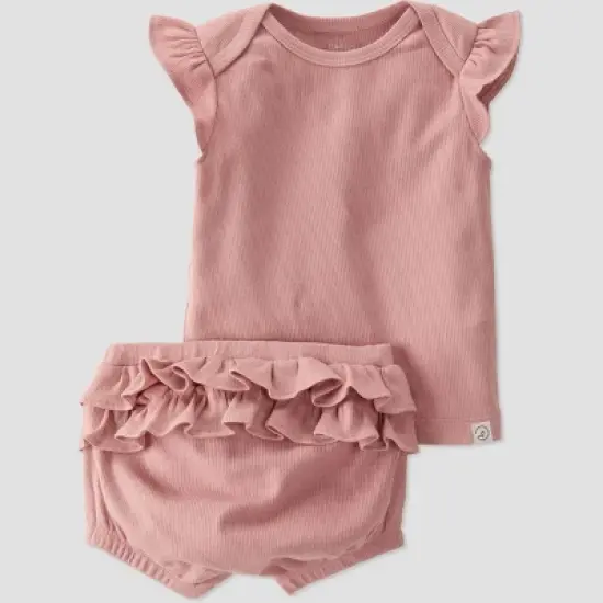 little Planet By Carter's Baby 2pc Winter Top and Bottom Set - Clay Pink image {4}