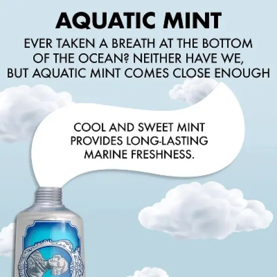 Marvis Toothpaste  - Aquatic Mint (4.5 oz FULL SIZE) Sensational Flavoured Tooth Paste Helps Remove Plaque & Promote Healthy Teeth Gums image {2}