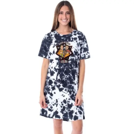 Supernatural Womens' Scoobynatural Worlds Collide Nightgown Pajama Shirt Multicolored image {3}