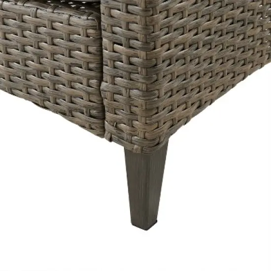 Rockport 3pc Outdoor Wicker Loveseat Seating Set - Crosley image {7}