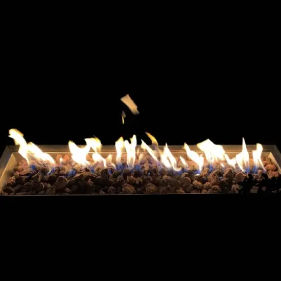 Rectangular Steel Outdoor Fire Pit Table with Stainless Steel Burner and Propane/Natural Gas Compatibility image {3}