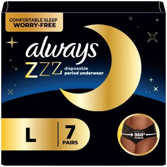 Always ZZZ Period Underwear - L/XL - 7ct image {8}