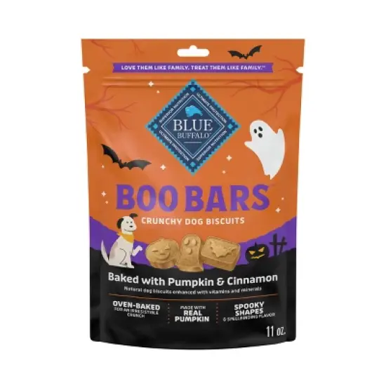 Blue Buffalo Boo Bars Crunchy Biscuits, Pumpkin & Cinnamon Halloween Dog Treats - 11oz image {10}