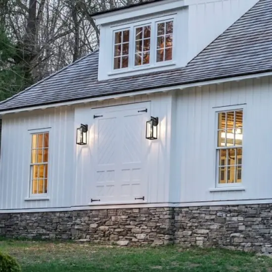 C Cattleya Matte Black Dusk to Dawn Outdoor Wall Light with Adjustable Sensitivity and Timer image {5}