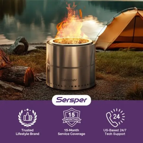 Sersper Smokeless Fire Pits-Compact, Portable, and Efficient Heating Solutions for Outdoor Gatherings image {5}