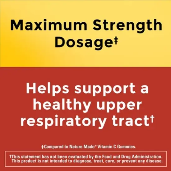 Nature Made Vitamin C Gummies Maximum Strength Dosage Immune Support 1000 mg Per Serving - 80ct image {8}