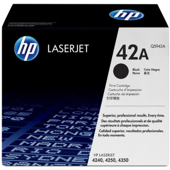 HP 42A Black Original LaserJet Toner Cartridge, ~10,000 pages, Q5942A image {6}