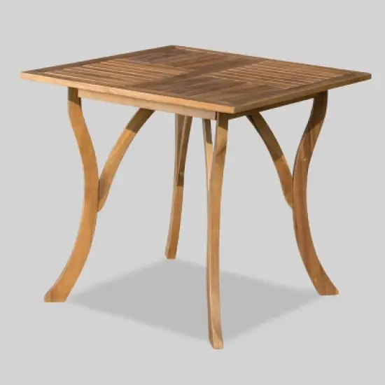 Ferris 5pc Acacia Wood & Wicker Patio Dining Set - Brown - Christopher Knight Home image {3}