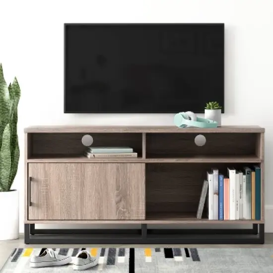Mixed Material TV Storage Stand for TVs up to 54" with Sliding Doors - Room Essentials&trade; image {1}