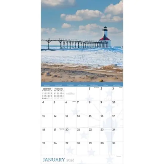 TF Publishing 13.5"x14.5" 2026 Indiana Wall Calendar image {5}