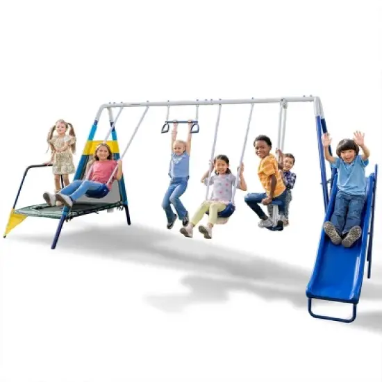 Sportspower Metal Swing Set with Mini Trampoline image {12}