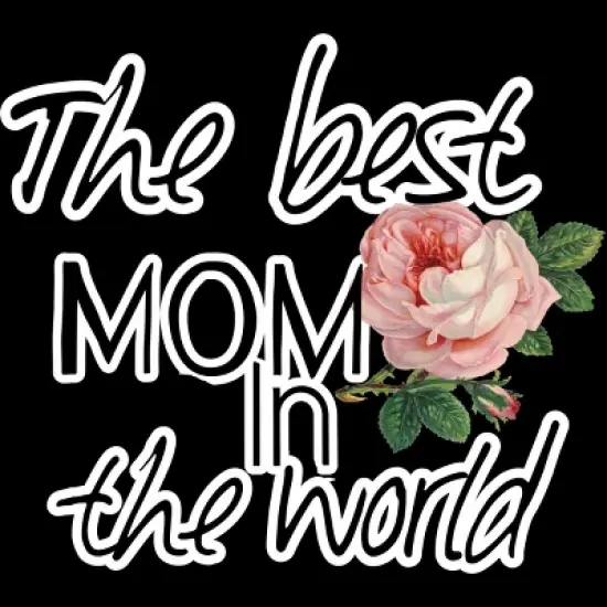 Junior's Design By Humans Mother's Day Best Mom in the World By bambino T-Shirt image {1}