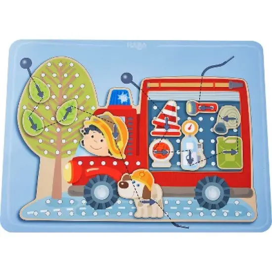 HABA Fire Engine Rescue Themed Threading Game image {5}