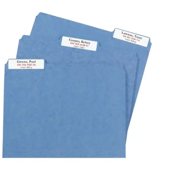 Avery TrueBlock Extra Large File Folder Labels, 15/16" x 3-7/16", 450 Printable Labels, White (5027) image {1}