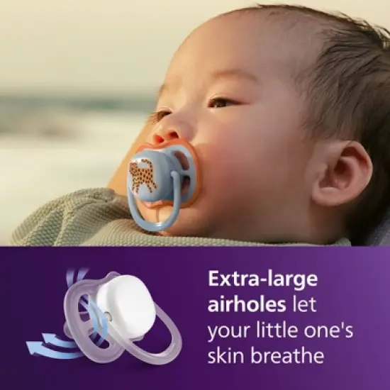 Philips Avent Ultra Soft Pacifiers 0-6m - Caterpillar/Leopard - 4pk image {6}