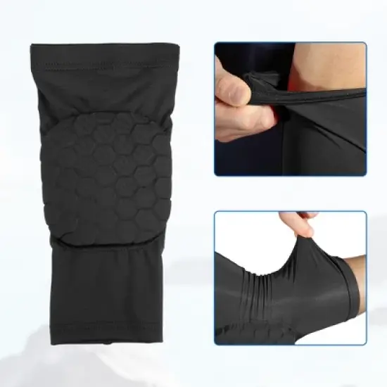Unique Bargains 2pcs Elbow Brace Support Sleeve Elbow Pad Sleeve for Women Men Black XL Size image {2}