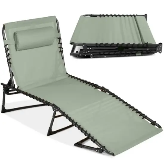 Best Choice Products Patio Chaise Lounge Chair, Outdoor Portable Adjustable Pool Recliner w/ Pillow image {24}