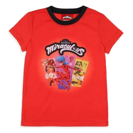 Miraculous: Tales of Ladybug & Cat Noir Girls' Sleep Pajama Set Shorts Red image {1}
