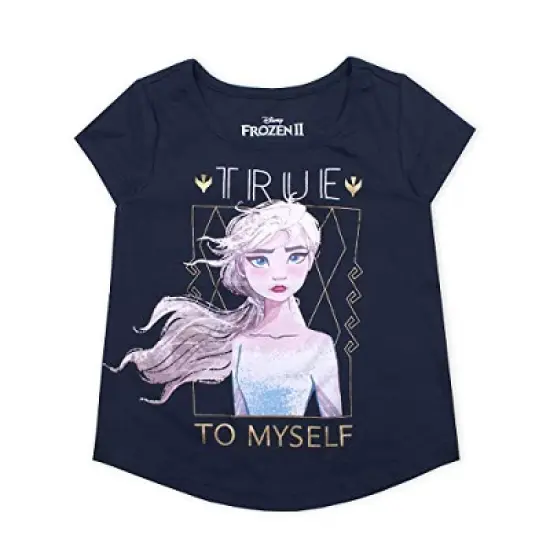 Disney Girl's 3-Pack Anna and Elsa Fearless Short Sleeve A-Line Frozen II Tee Shirts for Kids image {2}