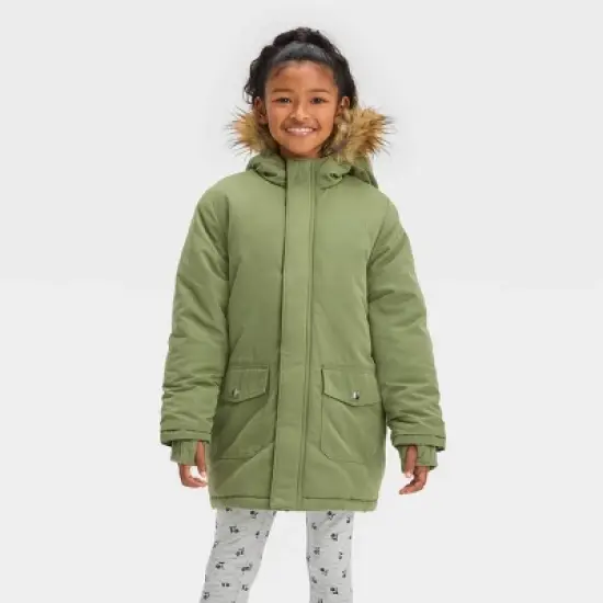 Girls' Solid Parka Jacket - Cat & Jack&trade; image {3}