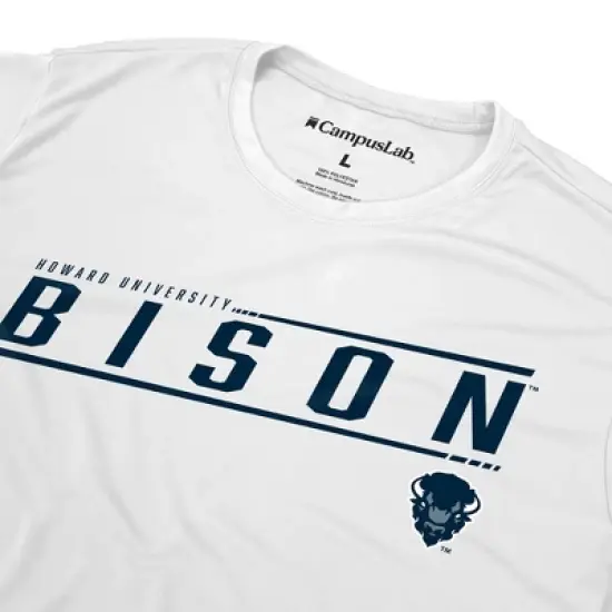 Men's Campus Lab Howard University Men's Sport Active T-Shirt SleekWhite image {4}