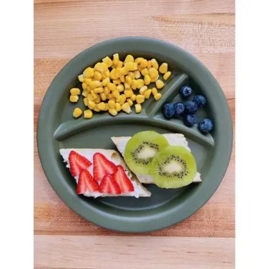 Red Rover 9" 4pk Bamboo Kids' Divided Plates Blue/Green/Purple image {3}
