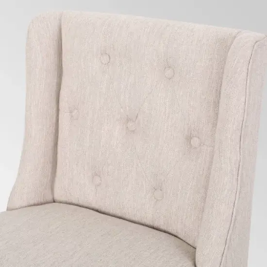 Set of 2 Landria Button Tufted Wingback Counter Height Barstools - Christopher Knight Home image {6}