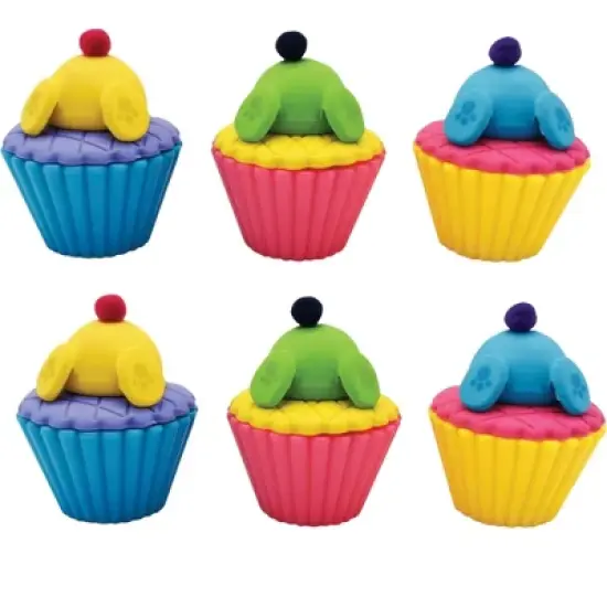 Cupcake Surprise Sharpener & Eraser (6 Pack) - Adorable Bunny Design image {3}