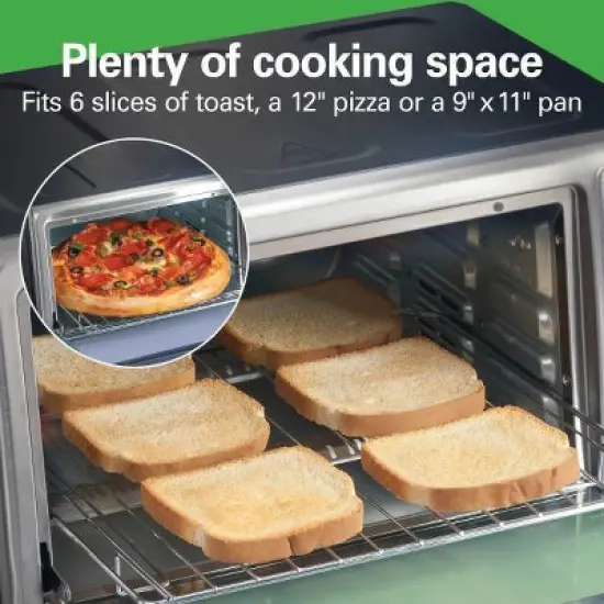 Hamilton Beach Sure-Crisp Air Fryer Toaster Oven Black - 31418: Countertop, 1400W, Dishwasher-Safe Parts, Freestanding image {7}