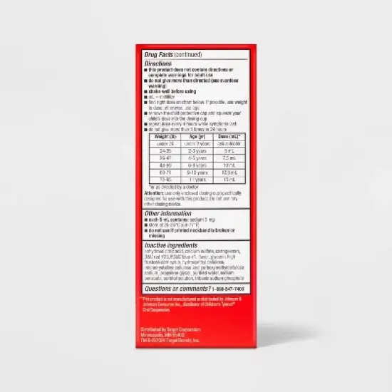 Children's Acetaminophen Pain Reliever & Fever Reducer Liquid - Grape - 4oz - up&up&trade; image {3}