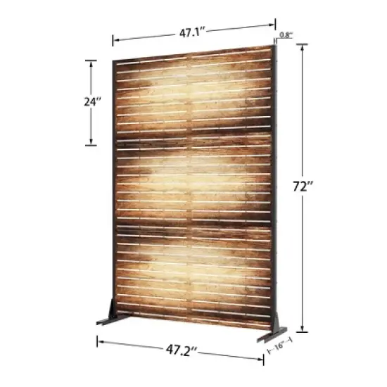 SpassWay 72"H 47"W Outdoor Metal Garden Trellis Privacy Screen Lattice Panel Indoor Room Divider image {2}