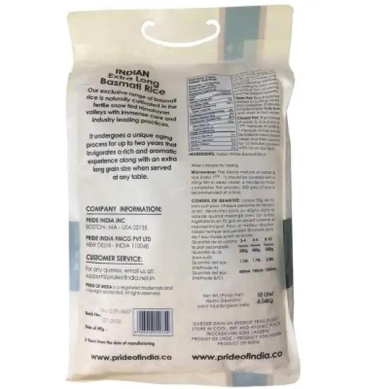 PRIDE OF INDIA White Basmati Rice image {2}
