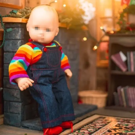 The Queen's Treasures 15 Inch Doll Clothes Rainbow Tee Shirt and Overalls image {1}